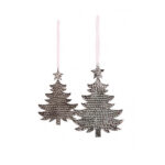 Jophie Tree Χριστουγεννιατικο Στολιδι Δεντρο 7x0.1x10cm Αλουμινιο Νικελ - Image 2