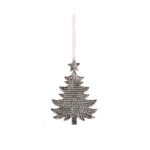 Jophie Tree Χριστουγεννιατικο Στολιδι Δεντρο 11x0.1x14cm Αλουμινιο Νικελ