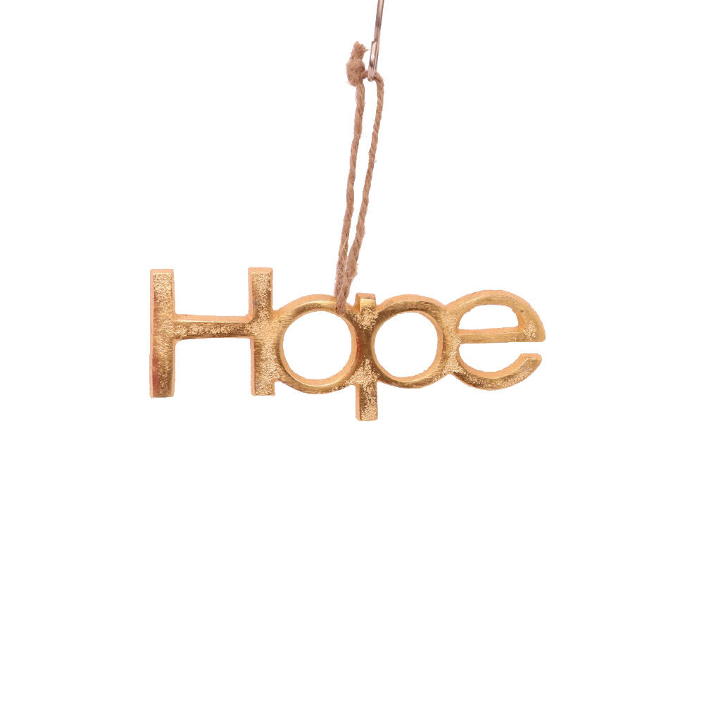 023818-8ukQD-first-_1 Hope Χριστουγεννιατικο Στολιδι 6x0.5x15cm Αλουμινιο Χρυσο - Image 1