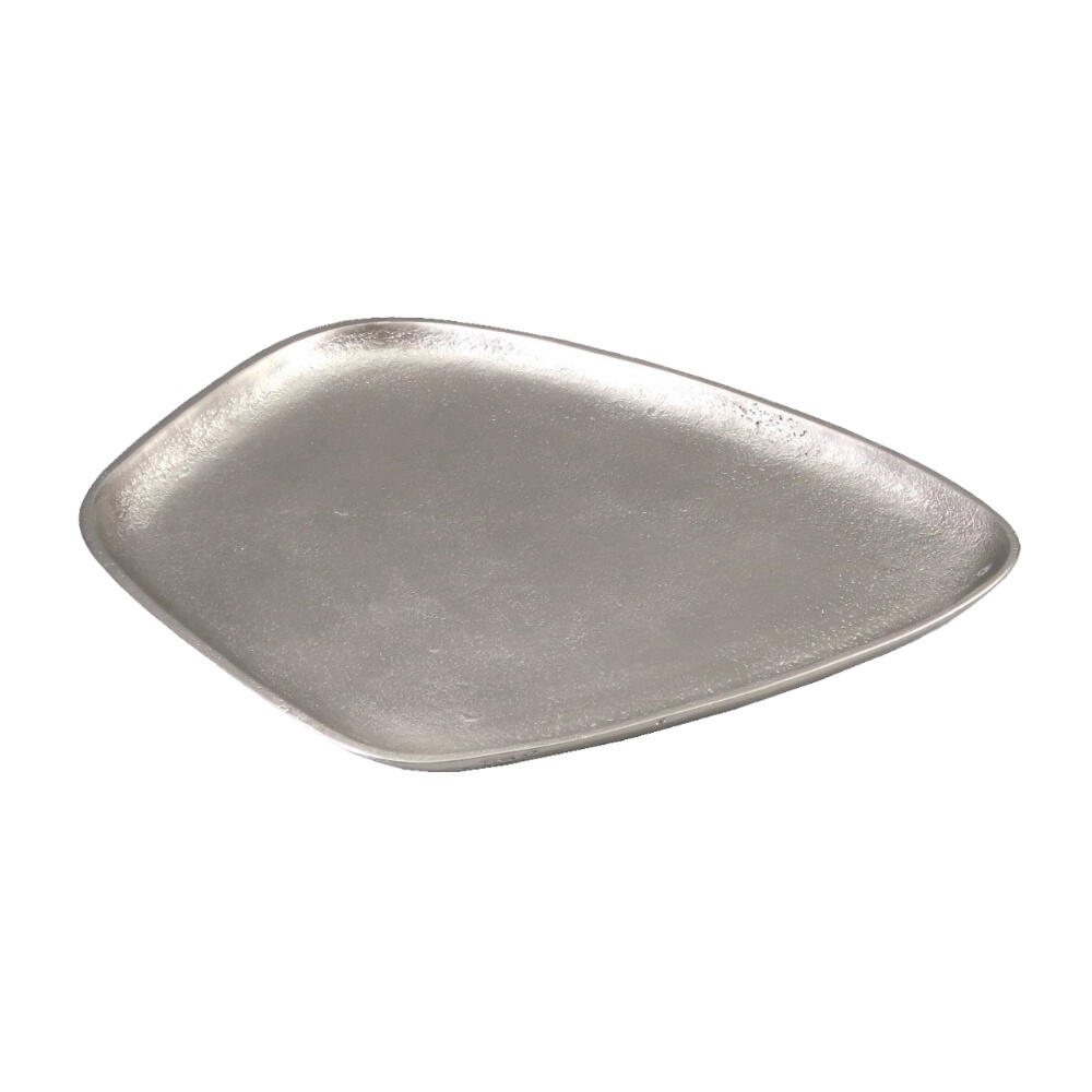 023951-DQ85C-first-_1 Diamond Δισκος Διακοσμησης 38x34x2cm Αλουμινιο Silver Ματ - Image 1