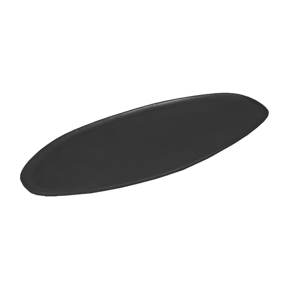 023968-HF7ct-first-_1 Mandy Δισκος Διακοσμησης 59x27x1cm Αλουμινιο Μαυρο Ματ - Image 1