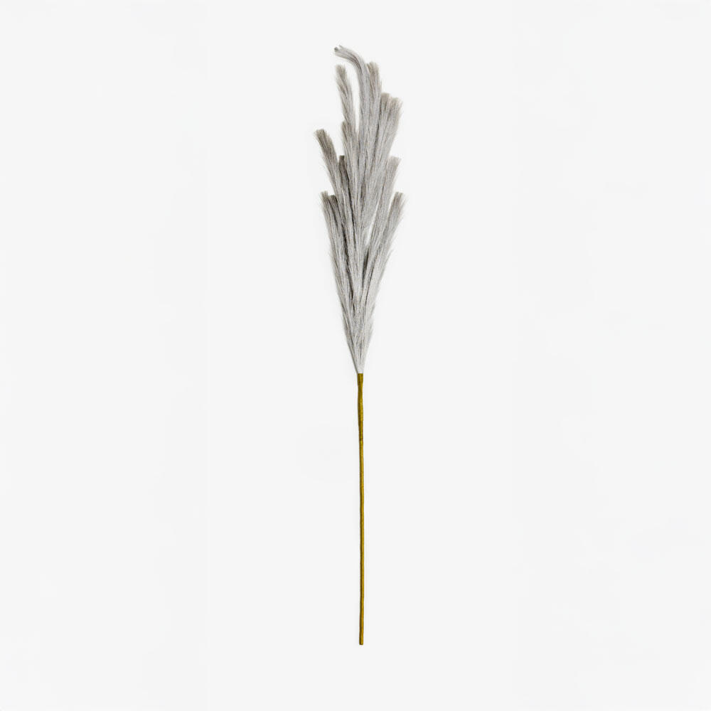 024115-t8eXH-first-_1 Feder Single Κλαδι Τεχνητο Με Φτερα 110cm Polyester Γκρι - Image 1