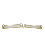 Ray Δισκος Με Λαβες Set 2τμχ 53x30x8cm Μεταλλο Χρυσο Καθρεπτης