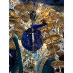 Dreamy Χριστουγεννιατικη Μπαλα 8x8x8cm Polyfoam Μπλε Χρυσο Υφασμα - Image 2