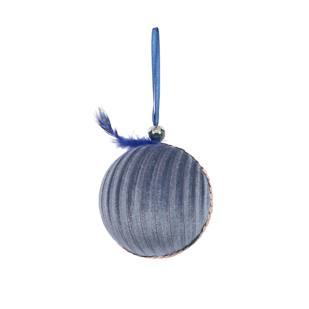 024162-hiCdF-first-_1 Dreamy Χριστουγεννιατικη Μπαλα 8x8x8cm Polyfoam Μπλε Υφασμα - Image 1