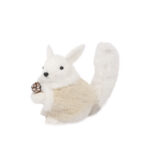 Powder Squirrel Χριστουγεννιατικο Στολιδι Σκιουρος 15x8x13cm Polyfoam Λευκο Υφασμα