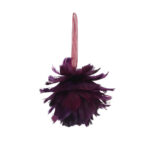 Grape Χριστουγεννιατικη Μπαλα Με Φτερα 12x12x10cm Polyfoam Μωβ Φτερο