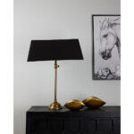 Lang Φωτιστικο Επιτραπεζιο 60x20x86cm Αλουμινιο Χρυσο Αντικε Μαυρο Υφασμα - Image 2