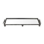 Lorry Δισκος Διακοσμησης 120x31x11cm Μεταλλο Μαυρο Καθρεπτης