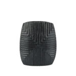 Linear Βαζο 21x8x24cm Αλουμινιο Μαυρο
