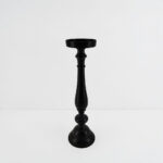 Ionas Κηροπηγιο 15x15x55cm Αλουμινιο Μαυρο