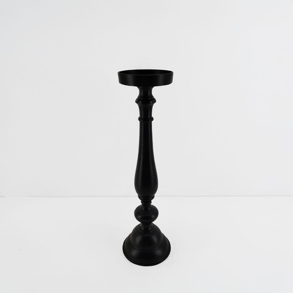 026003-v2DKR-first-_1 Ionas Κηροπηγιο 15x15x55cm Αλουμινιο Μαυρο - Image 1