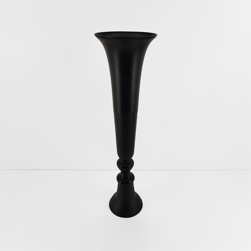 026005-5FQNK-first-_1 Flores Βαζο 20x20x71cm Αλουμινιο Μαυρο - Image 1