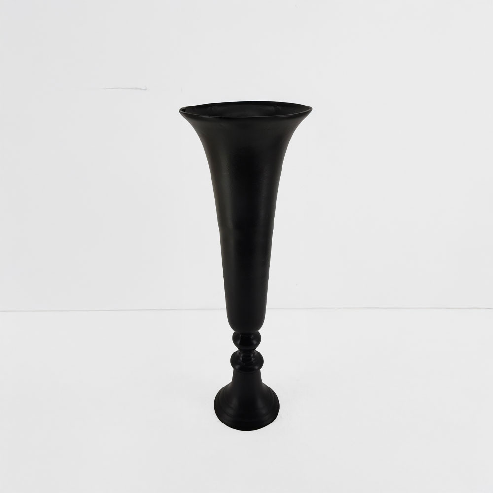 026006-yfQDz-first-_1 Flores Βαζο 19x19x55cm Αλουμινιο Μαυρο - Image 1