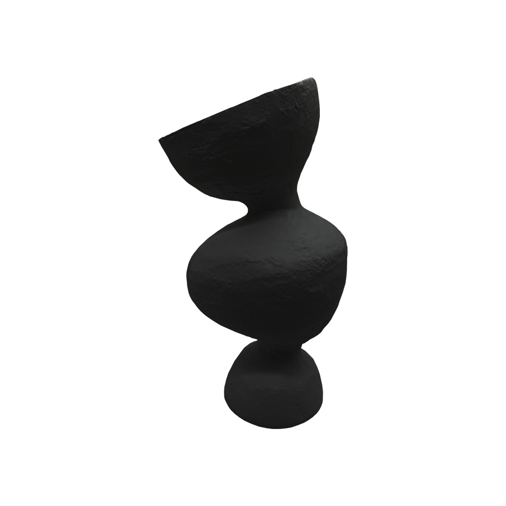 026116-Y1kjv-first-_1 Allonisos Βαζο 22x17x40cm Polyresin Μαυρο - Image 1