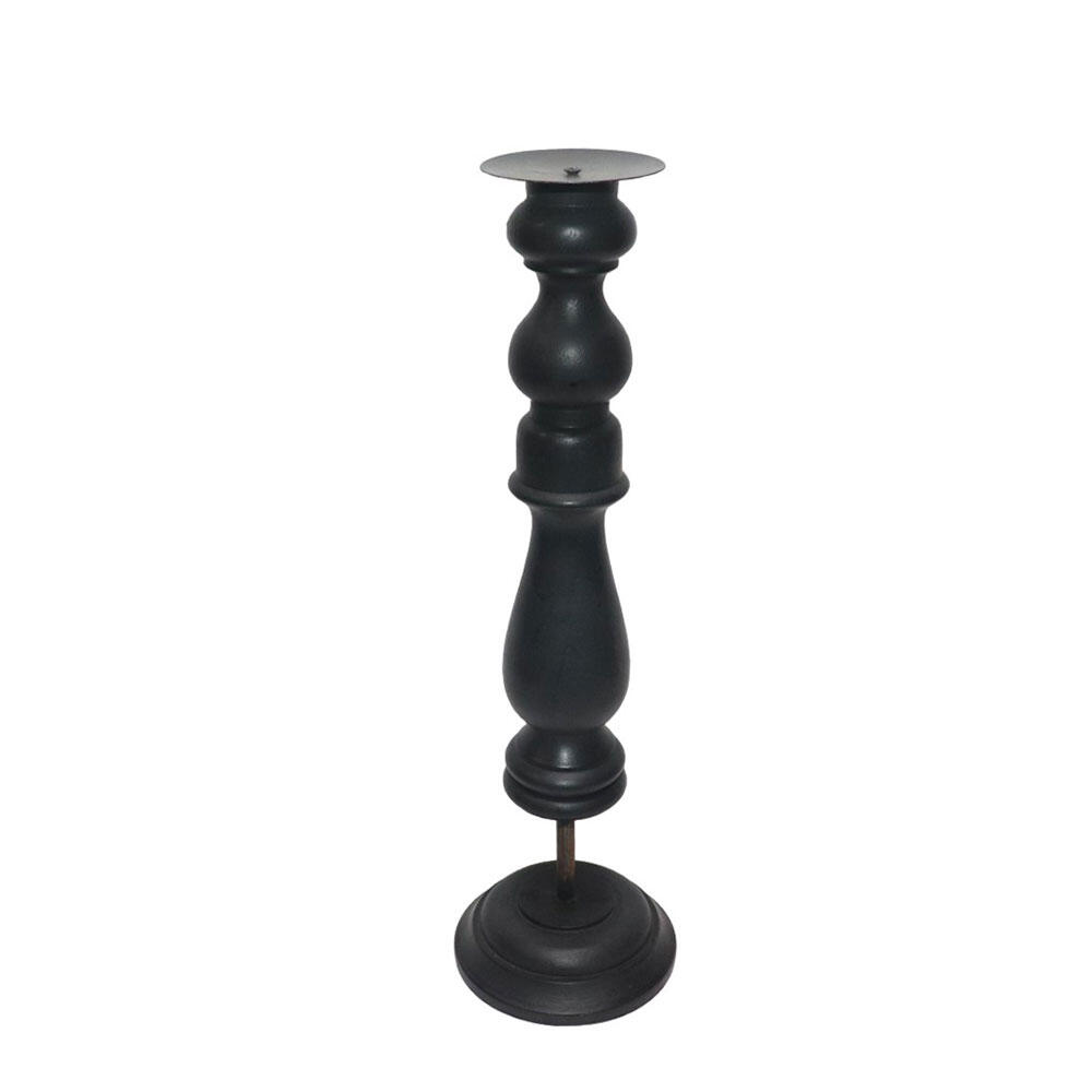 026504-TOyNc-first-_1 Hippo Κηροπηγιο 13x13x41cm Ξυλο Μαυρο Μεταλλο - Image 1