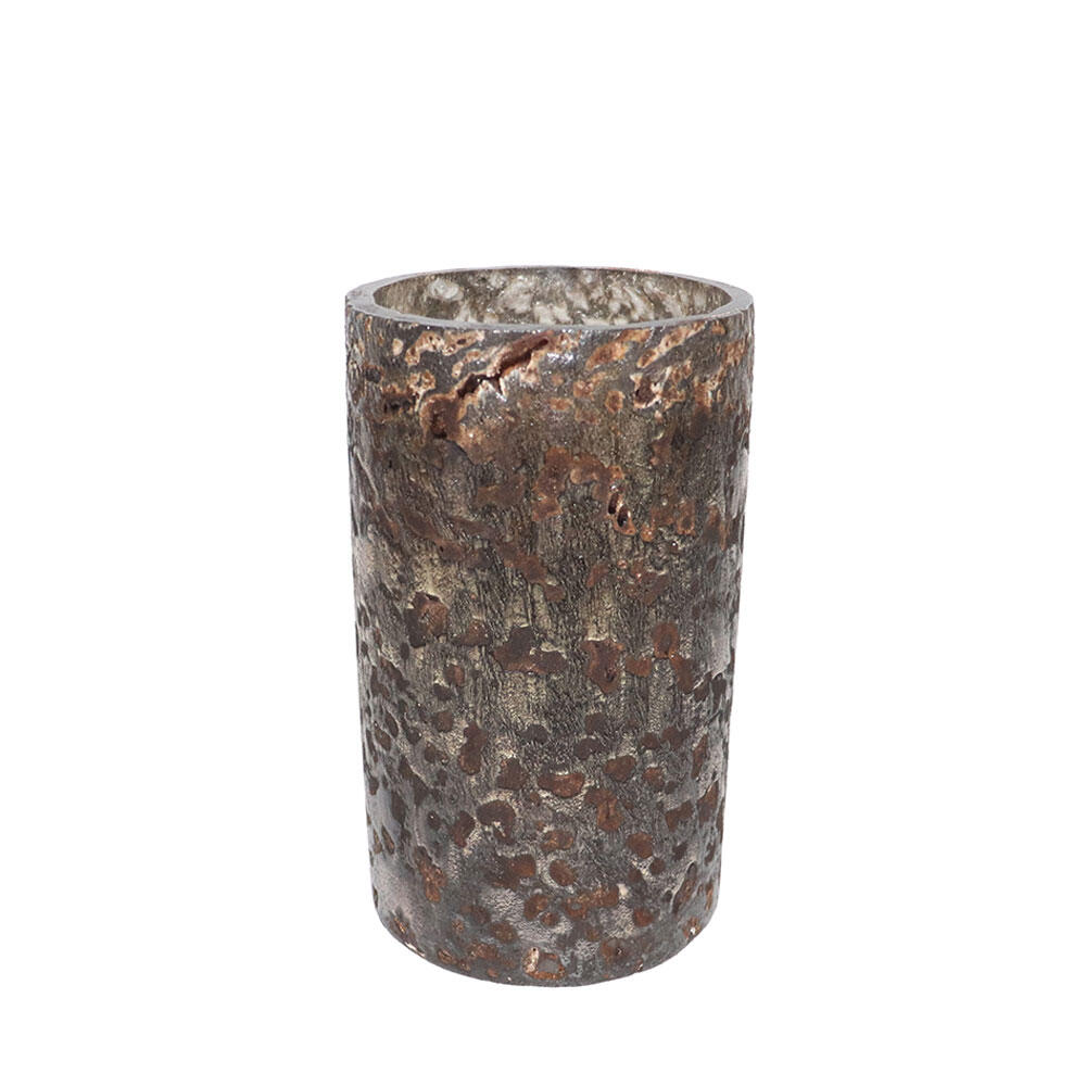 026528-RXeNE-first-_1 Bulles Βαζο 10x10x18cm Γυαλι Χρυσο Μπρονζε - Image 1