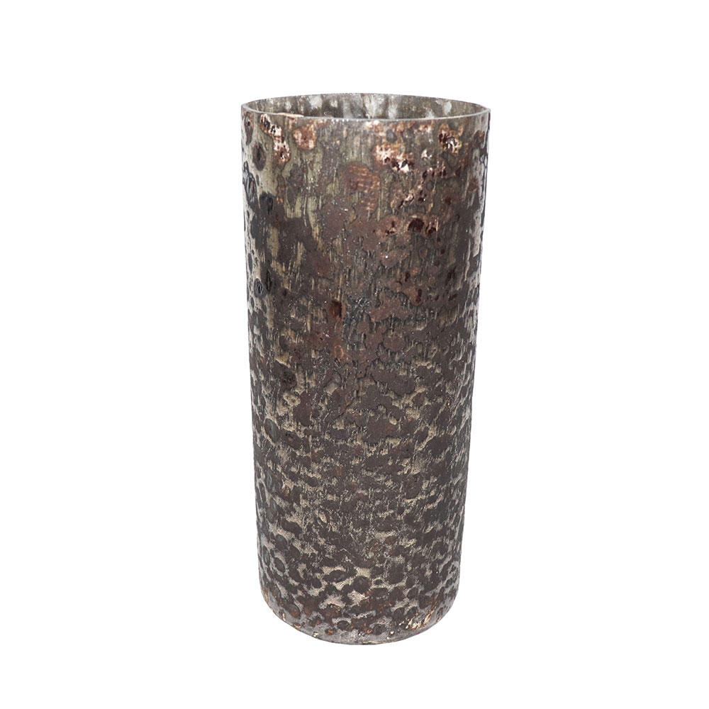 026530-M5FCW-first-_1 Bulles Βαζο 13x13x30cm Γυαλι Χρυσο Μπρονζε - Image 1
