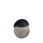 Grizio Βαζο Με Καπακι 15x15x19cm Αλουμινιο Mud Textured Μαυρο Textured