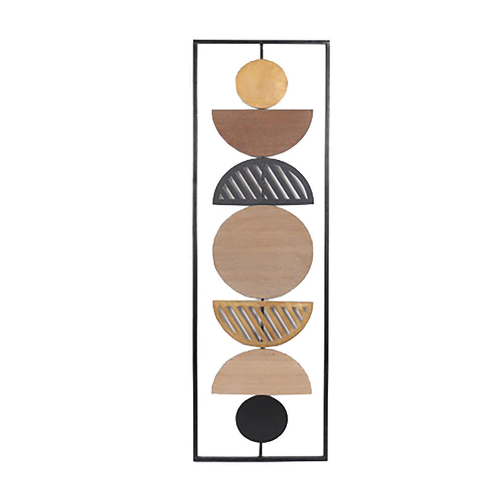 027243-oKOak-first-_1 Wabi Sabi Διακοσμητικο Τοιχου 30x2x100cm Μεταλλο Φυσικο Γκρι Μαυρο - Image 1