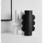 Oreja Βαζο 17x10x31cm Μεταλλο Μαυρο - Image 2