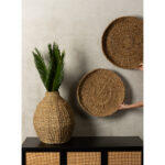 Nerea Δισκος Set 3τμχ 55x55x8cm Seagrass Φυσικο Μεταλλο - Image 3