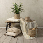 Nile Δισκος Set 3τμχ 43x43x10cm Kansgrass Φυσικο Λευκο Pvc - Image 4