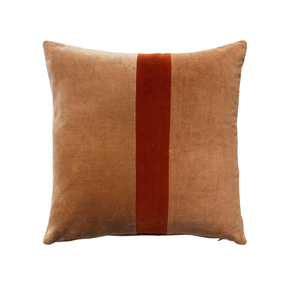 027874-fUDPd-first-_1 Luxurius Rige Διακοσμητικο Μαξιλαρι 50x50cm Βαμβακι Caramel Terracotta Βελουδο - Image 1
