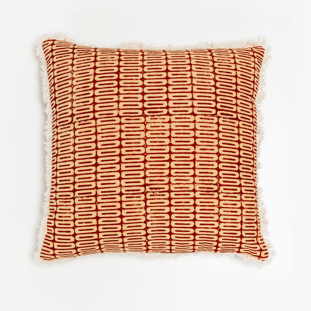 027903-AtNhA-first-_1 Fired Brick A Διακοσμητικο Μαξιλαρι 50x50cm Βαμβακι Κεραμιδι Μπεζ Βισκοζη - Image 1