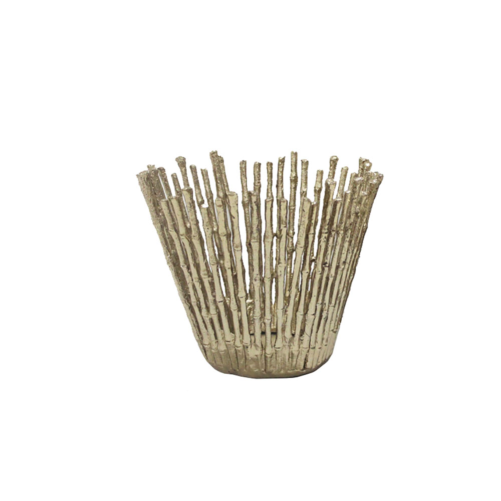 027928-34Z42-first-_1 Reed 23,5 Βαζο 28x28x24cm Αλουμινιο Χρυσο Antique - Image 1