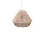 Rope C Φωτιστικο Οροφης 35x35x26cm Γιουτα Φυσικο Μεταλλο