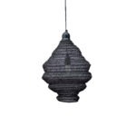 Ruche Φωτιστικο Οροφης 35x35x40cm Μεταλλο Μαυρο