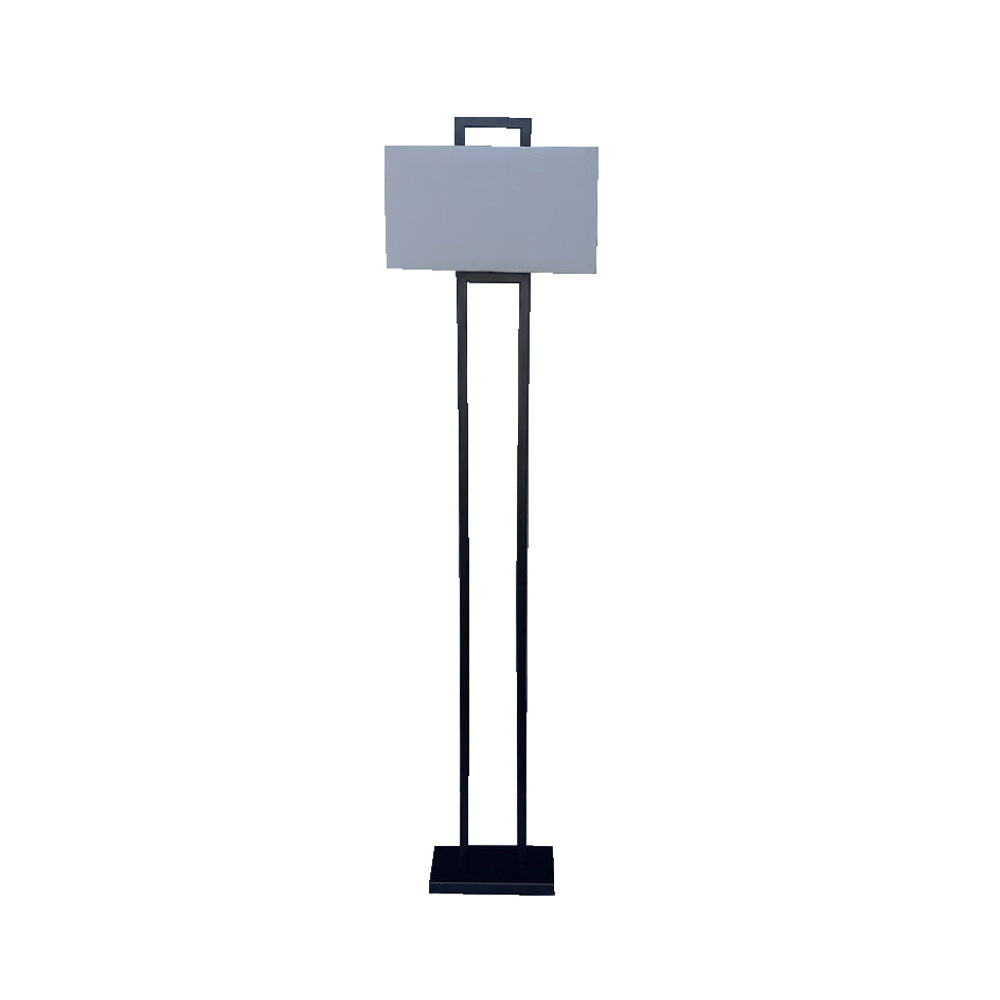 028247-YAl1l-first-_1 Morgan Φωτιστικο Επιδαπεδιο 25x40x150cm Μεταλλο Μαυρο Υφασμα Γκρι - Image 1