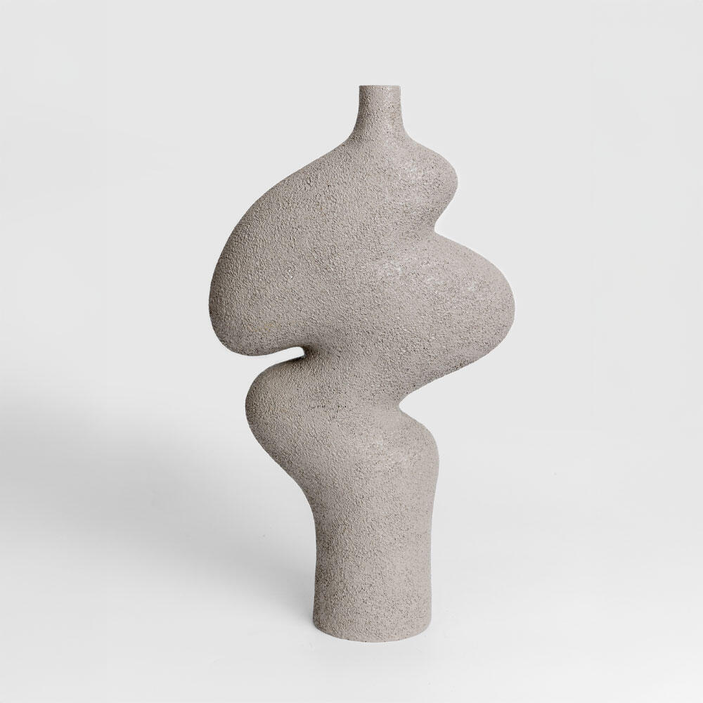 028392-Ls5sD-first-_1 Lubang Βαζο 13x13x30cm Polyresin Γκρι - Image 1
