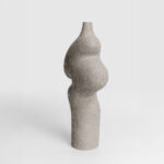 Lubang Βαζο 13x13x30cm Polyresin Γκρι - Image 2
