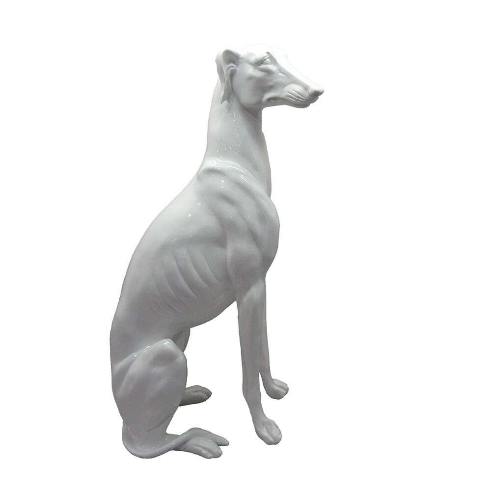 028410-urJWR-first-_1 Ibizan Διακοσμητικο Σκυλος 39.5x22.5x10.5cm Polyresin Λευκο Glossy - Image 1