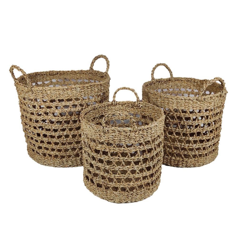 028660-KYbI0-first-_1 Almar Καλαθι Χερουλι Set 3τμχ 40x40x35cm Seagrass Φυσικο - Image 1