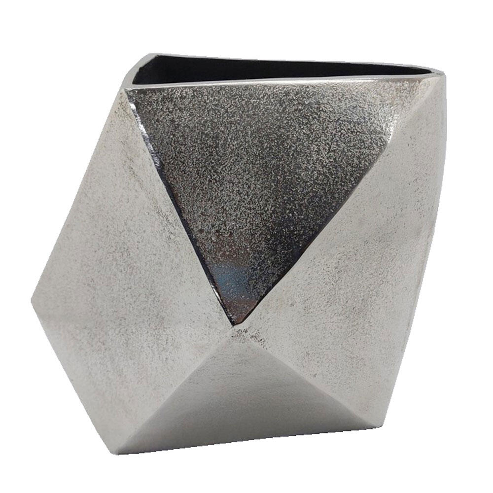 029007-eEAJm-first-_1 Douma Βαζο 28x22x28cm Αλουμινιο Silver Nickel - Image 1