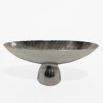 Mendo Μπωλ Με Ποδι 46x15x20cm Αλουμινιο Silver Nickel