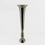 Flores Βαζο 26x26x115cm Αλουμινιο Silver Nickel