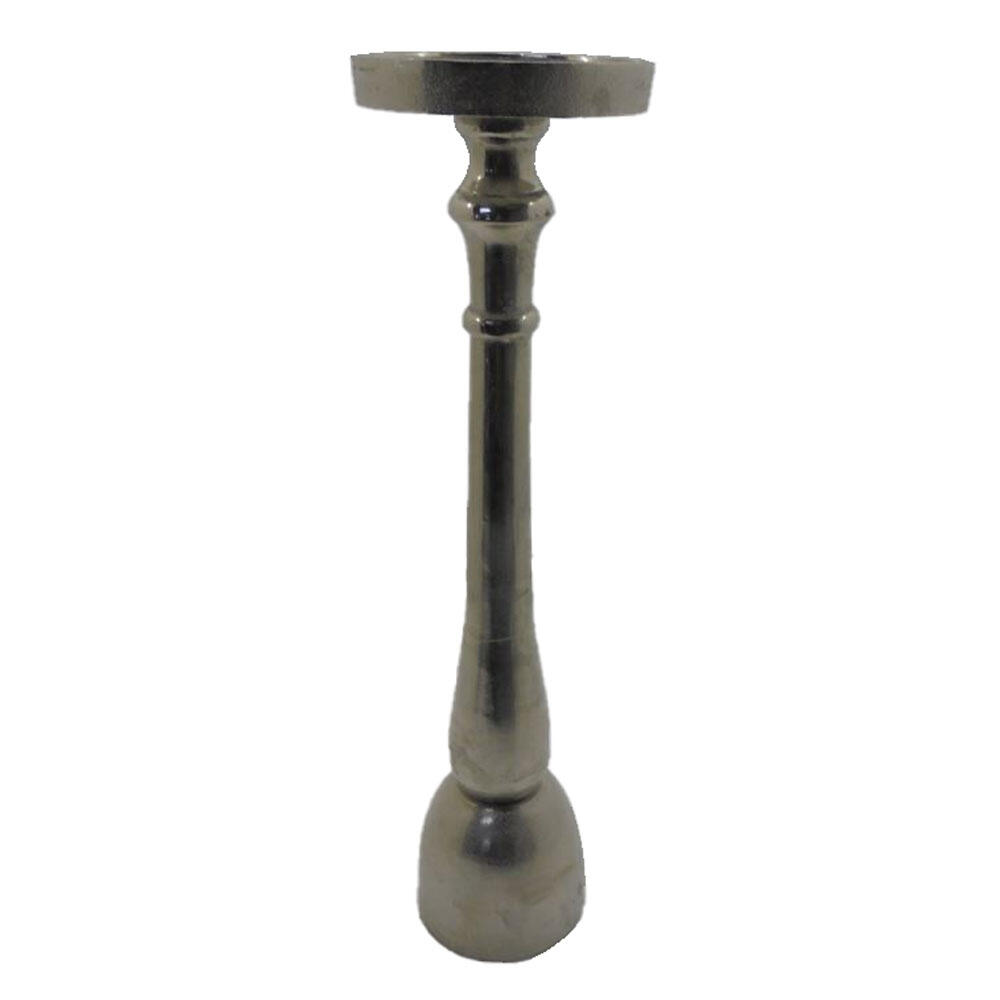 029031-RtyHo-first-_1 Luxor Candle Κηροπηγιο 17x17x64cm Αλουμινιο Silver Nickel - Image 1