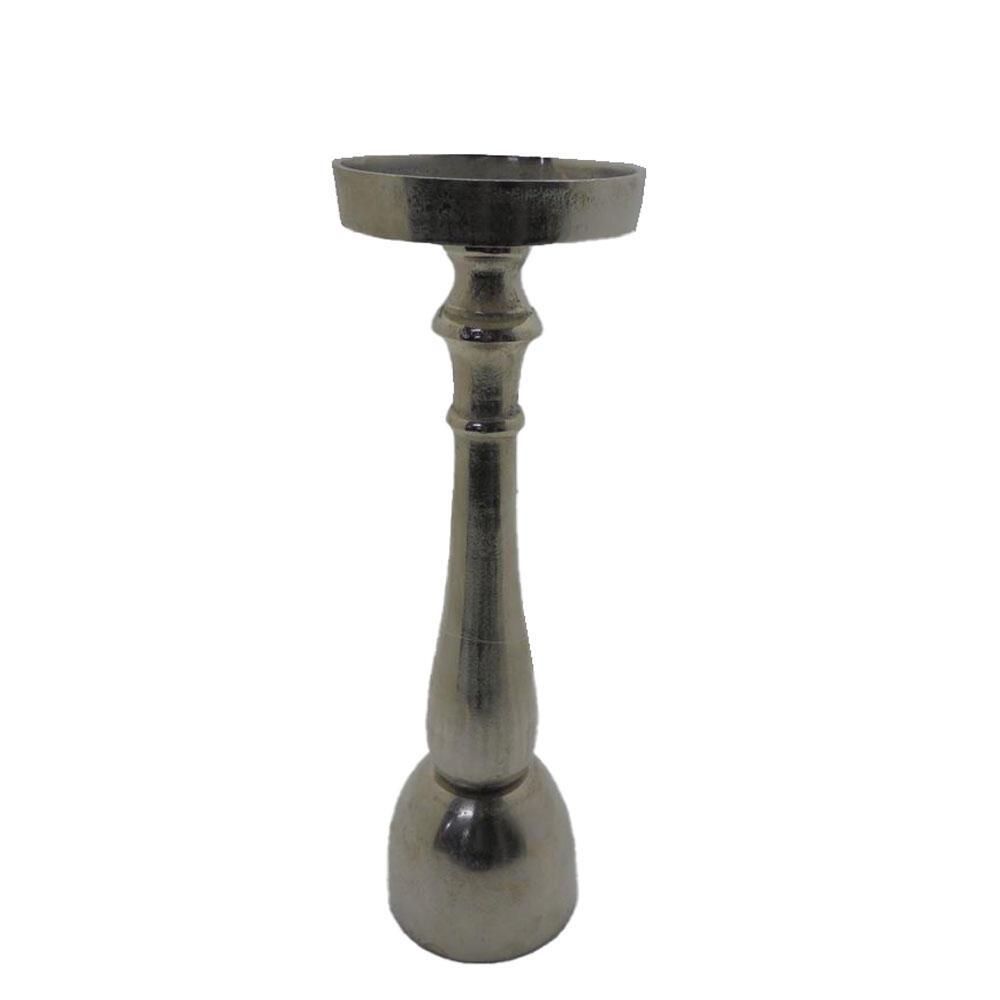 029032-m3xAi-first-_1 Luxor Candle Κηροπηγιο 14x14x44cm Αλουμινιο Silver Nickel - Image 1