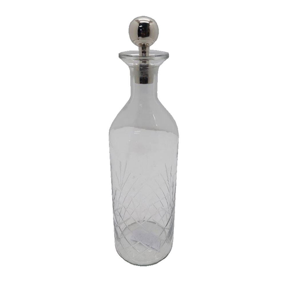 029035-XmnlT-first-_1 Shiran Μπουκαλα 10x10x37cm Γυαλι Διαφανο Silver Αλουμινιο - Image 1