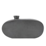 Omnia Βαζο 38x5x23cm Αλουμινιο Γκρι