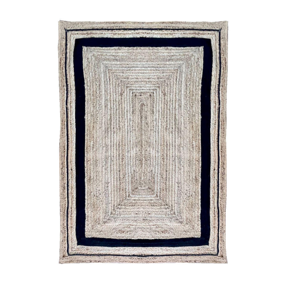 029136-hf6K9-first-_1 Reva Χαλι Σαλονιου 200x300cm Γιουτα Φυσικο Μαυρο Βαμβακι - Image 1