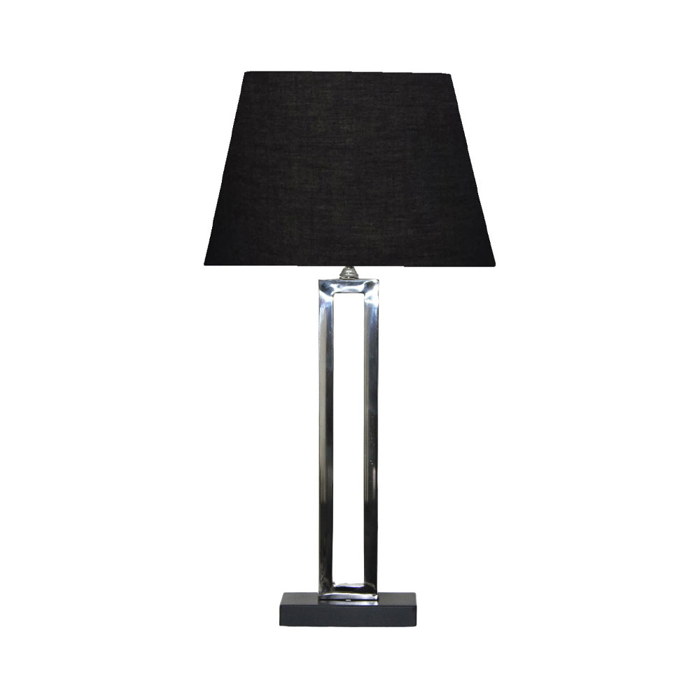 029215-JlBhV-first-_1 Anselm Φωτιστικο Επιτραπεζιο 41x28x71cm Ατσαλι Ασημι Μαυρο - Image 1