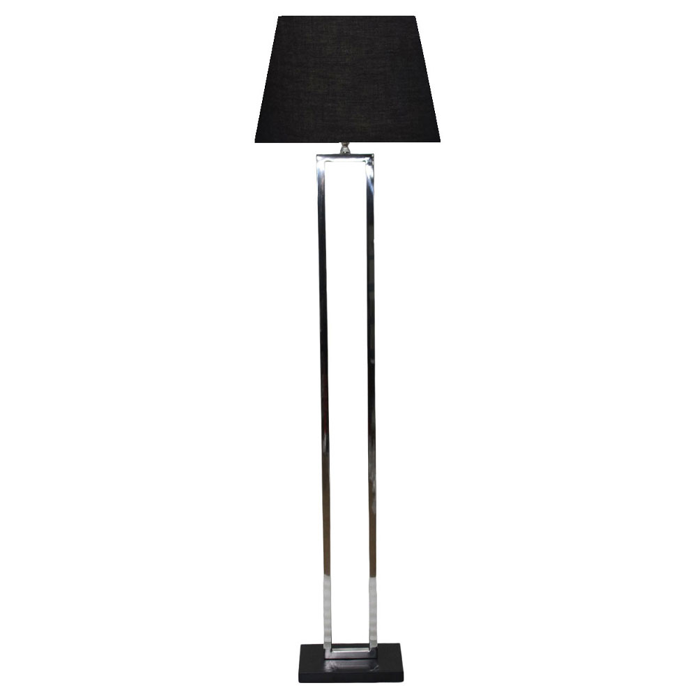 029216-UD9il-first-_1 Anselm Φωτιστικο Επιδαπεδιο 41x25x154cm Ατσαλι Ασημι Μαυρο - Image 1
