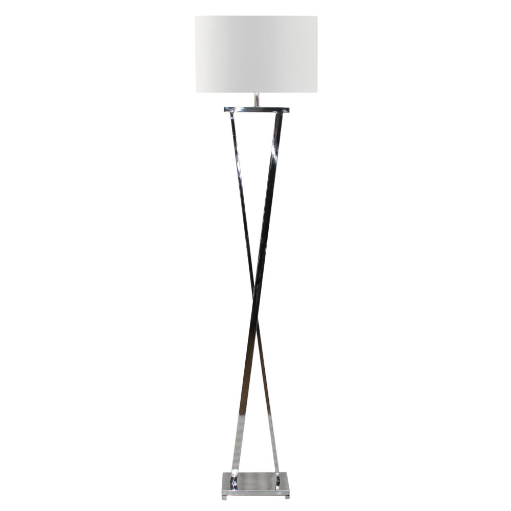029219-MvZqt-first-_1 Kelsie Φωτιστικο Επιδαπεδιο 41x25x170cm Ατσαλι Ασημι Λευκο - Image 1