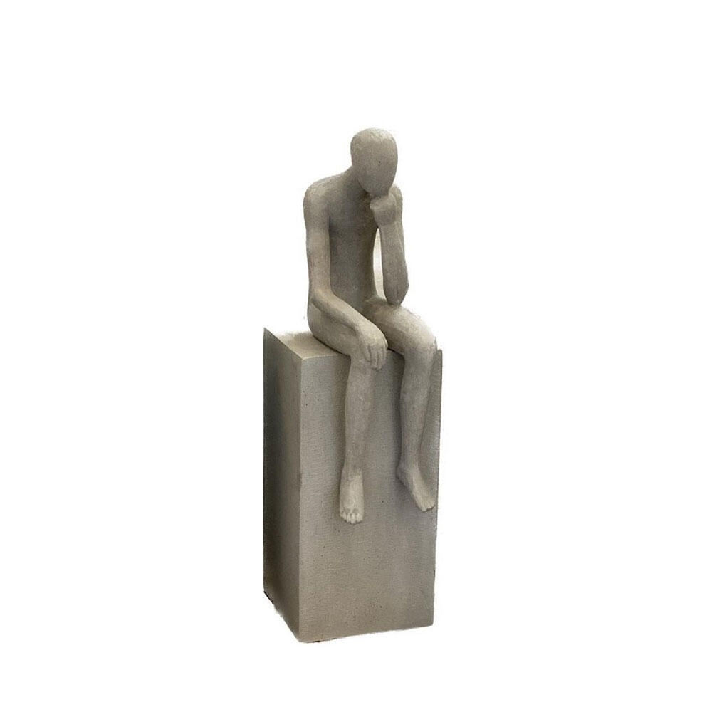 029249-ZRdzY-first-_1 Thinking Man Διακοσμητικη Φιγουρα 23x15x53cm Τεχνητη Πετρα Μπεζ - Image 1