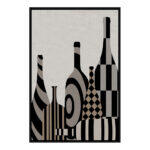 Art Bottles Πινακας Διακοσμησης 83x123x4cm Καμβας Πολυχρωμο Ξυλο Μαυρο